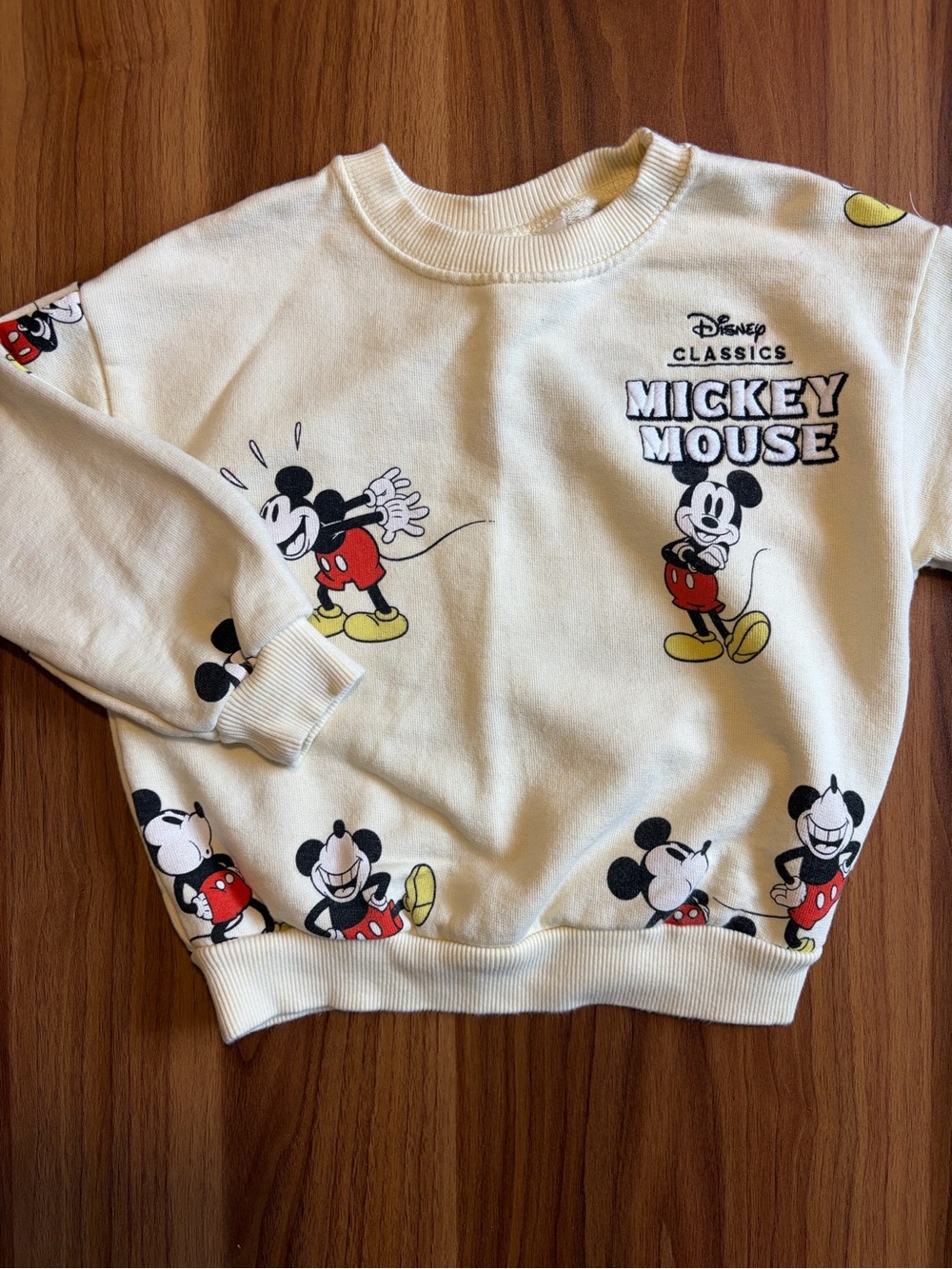 Zara 3Y Yellow Mickey Crewneck